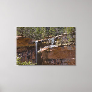 USA, Utah, Zion National Park, Water Falls at Canvas Print