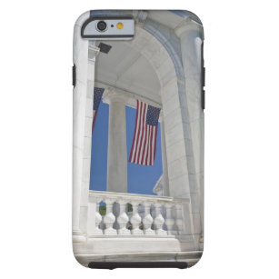 USA, VA, Arlington. American Flags are hung Tough iPhone 6 Case