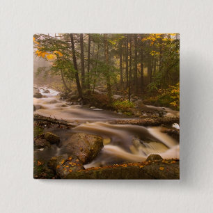 USA, Vermont, East Arlington, Flowing streams 2 Inch Square Button