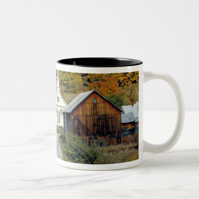 USA, Vermont, Waits River. Fall foliage adds Two-Tone Coffee Mug (Right)