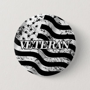 USA Veteran - white vintage 2 Inch Round Button