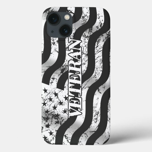 USA Veteran - white vintage Case-Mate iPhone Case (Back)