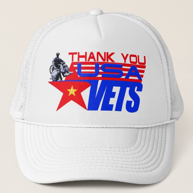 USA VETERANS TRUCKER HAT (Front)