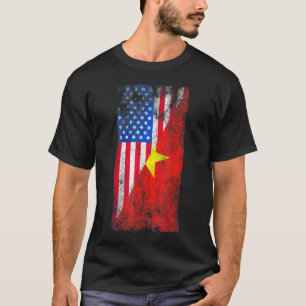 Usa Vietnamese Flags United States Of America Viet T-Shirt