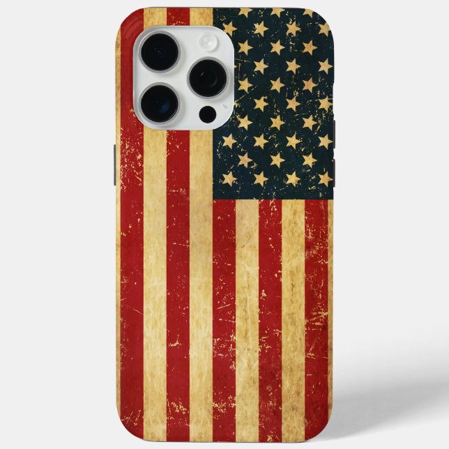 USA Vintage Grunge Flag Case-Mate iPhone Case (Back)
