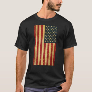 USA Vintage Grunge Flag Men's Black T-Shirt