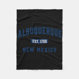 Usa Vintage Merch Souvenir Visit Albuquerque New M Fleece Blanket