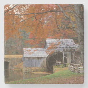USA, Virginia, Blue Ridge Parkway, Autumn Stone Coaster