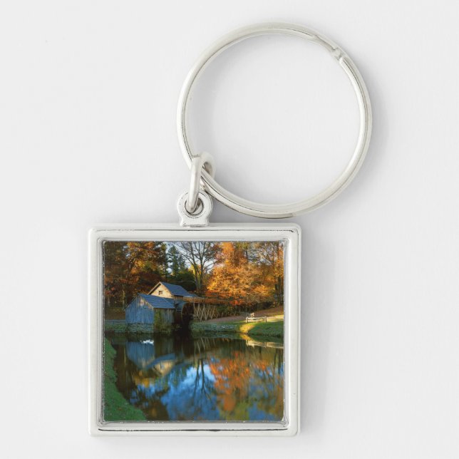 USA, Virginia, Blue Ridge Parkway, Mabry Mill Keychain (Front)