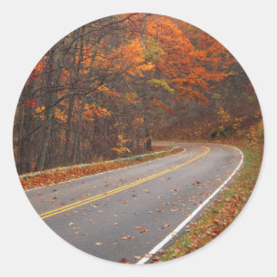 USA, Virginia, Shenandoah National Park, Skyline Classic Round Sticker