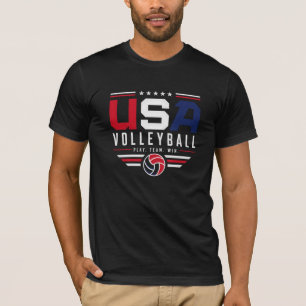 USA Volleyball Play Team Win Patriotic Sports Desi T-Shirt