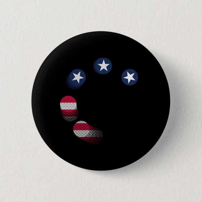 USA vs. CHINA / USA 2 Inch Round Button (Front)