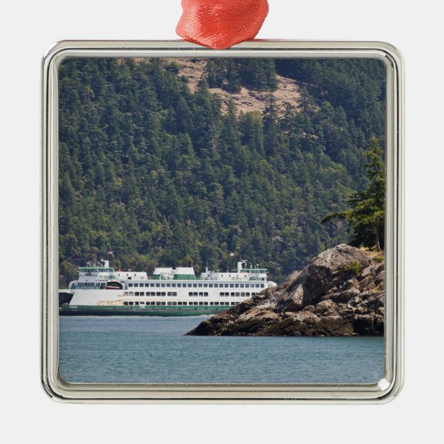 USA, WA. Washington State Ferries Metal Ornament (Front)