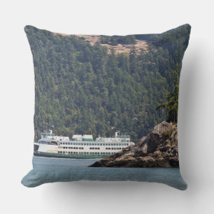 USA, WA. Washington State Ferries Throw Pillow