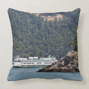 USA, WA. Washington State Ferries Throw Pillow