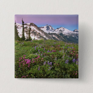 USA, Washington, Cascade Mountains, North 2 Inch Square Button