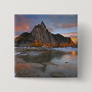 USA, Washington, Cascade Mountains. Prusik 2 Inch Square Button