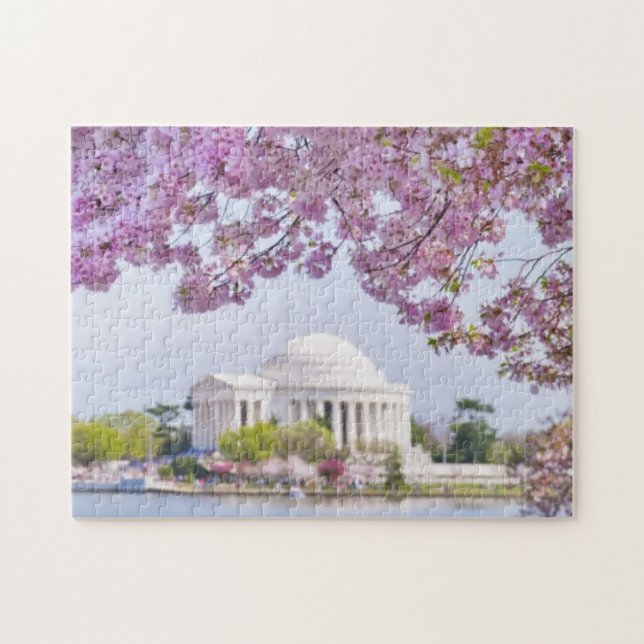USA, Washington DC, Cherry tree in bloom Jigsaw Puzzle (Horizontal)