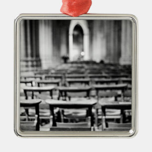 USA, Washington DC. Church pews of National Metal Ornament