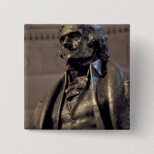 USA, Washington DC. Thomas Jefferson Memorial. 2 Inch Square Button