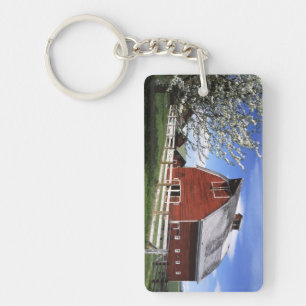 USA, Washington, Ellensburg, Barn Keychain
