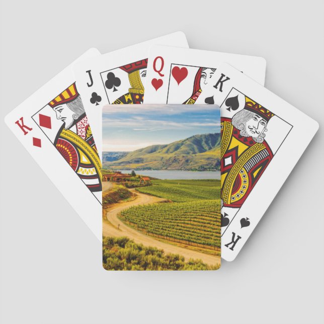 USA, Washington, Lake Chelan. Benson Vineyards Playing Cards (Back)