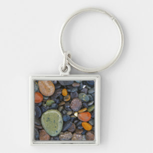 USA, Washington, Lopez Island, Agate Beach Keychain