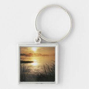 USA, Washington, Lopez Island, Morning fog on Keychain