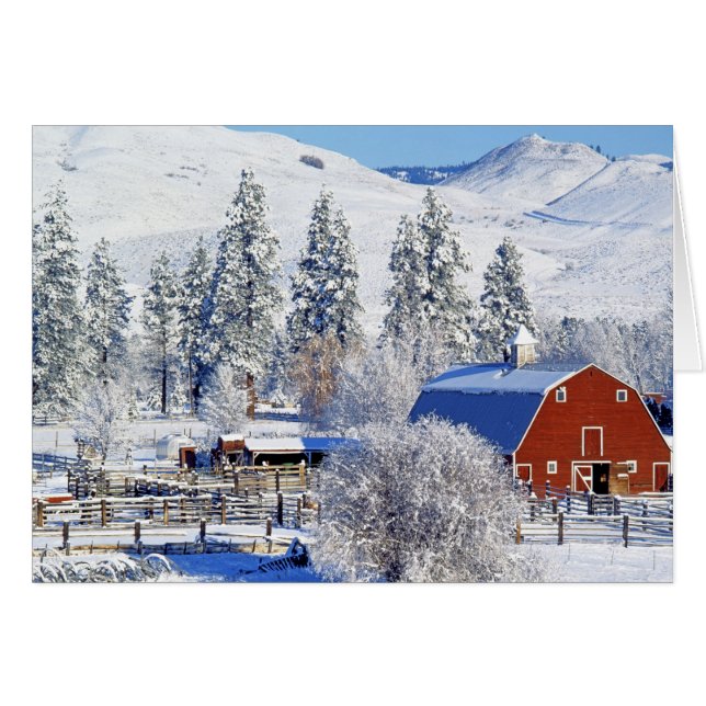 USA, Washington, Methow Valley, Barns in (Front Horizontal)