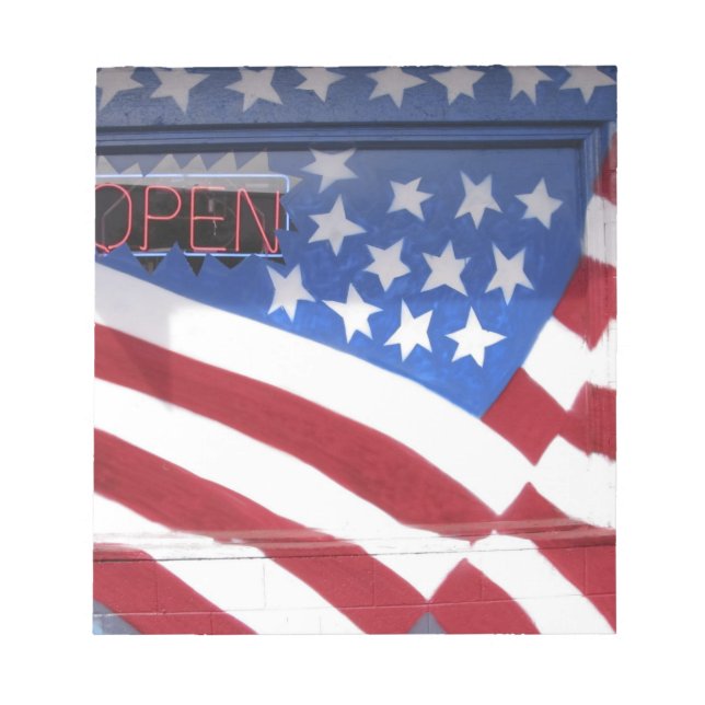 USA, Washington, Moses Lake. Flag wall mural on Notepad (Front)