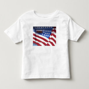 USA, Washington, Moses Lake. Flag wall mural on Toddler T-shirt