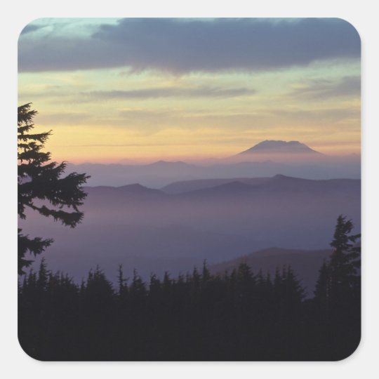 USA, Washington. Mount St. Helens seen through Square Sticker
