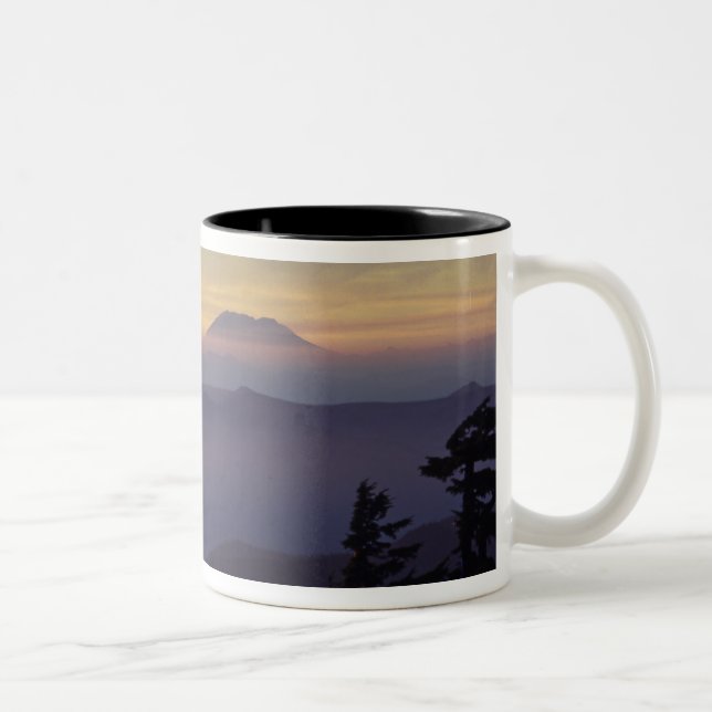 USA, Washington. Mount St. Helens seen through Two-Tone Coffee Mug (Right)