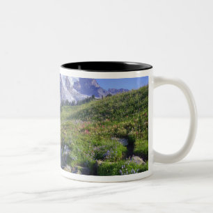 USA, Washington, Mt. Rainier NP, Mt. Rainier and 2 Two-Tone Coffee Mug