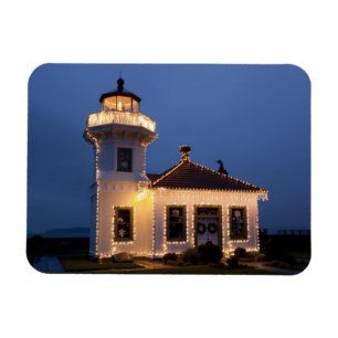 USA, Washington, Mukilteo. Mukilteo Lighthouse Magnet