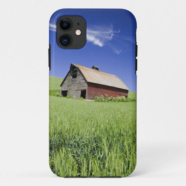 USA, Washington, Old Red Barn in the Spring Case-Mate iPhone Case (Back)