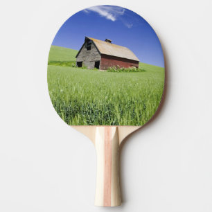 USA, Washington, Old Red Barn in the Spring Ping Pong Paddle