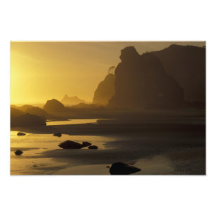 USA, Washington, Olympic Nat'l Park, Sunset, Photo Print