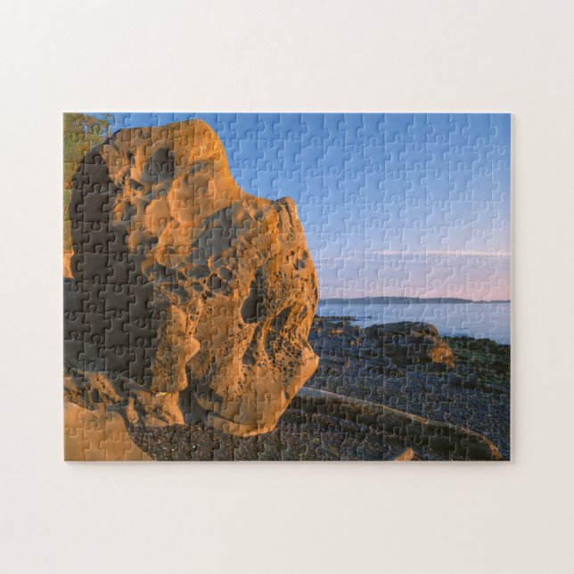 USA, Washington, Orcas Island, Boulder Jigsaw Puzzle (Horizontal)