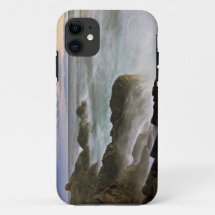USA, Washington, San Juan Islands.  Waves crash iPhone 11 Case