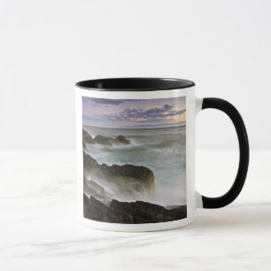 USA, Washington, San Juan Islands.  Waves crash Mug