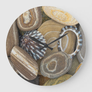 USA, Washington, Seabeck. Close-Up Of Beach Large Clock
