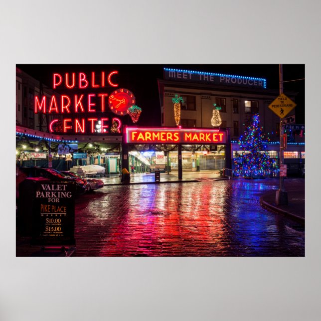 USA, Washington, Seattle, Pike Place Market Poster (Front)