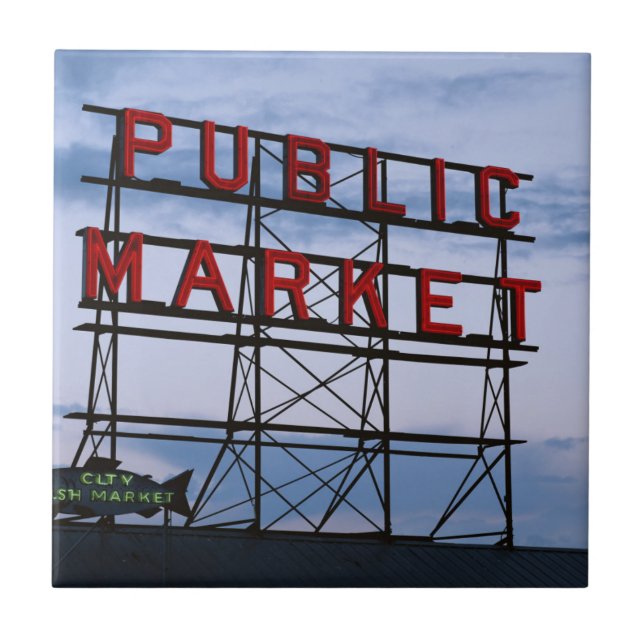 USA, Washington, Seattle, Pike Street Market Tile (Front)
