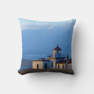 USA, Washington, Seattle, Puget Sound Throw Pillow