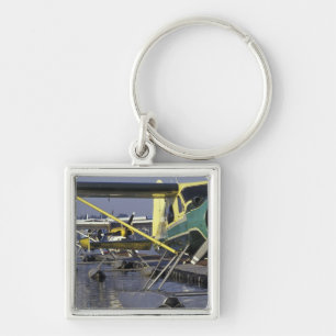 USA, Washington, Seattle, Seaplanes docked on Keychain