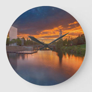 USA, Washington, Spokane, Riverfront Park Large Clock