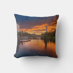 USA, Washington, Spokane, Riverfront Park Throw Pillow