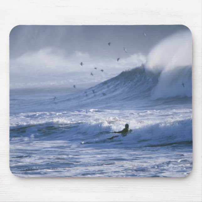 USA, Washington State, La Push. Man kayak Mouse Pad (Front)