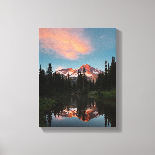 USA, Washington State. Mt. Rainier Reflected Canvas Print (Front)